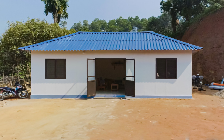 Ngôi nhà đầu tiên được xây dựng bằng vật liệu fibro xi măng bê tông nhẹ.