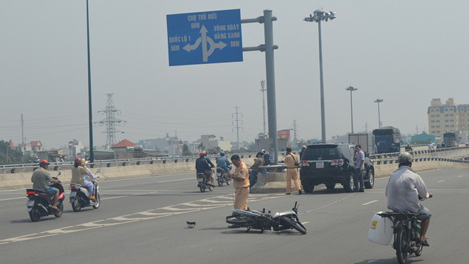 Hiện trường tai nạn.