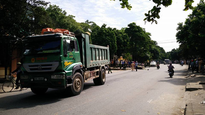 Hiện trường vụ tai nạn. Ảnh: Hoàng Lam