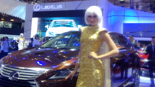 Một mẫu xe nhập tại triển lãm. Anh: Đức Huy