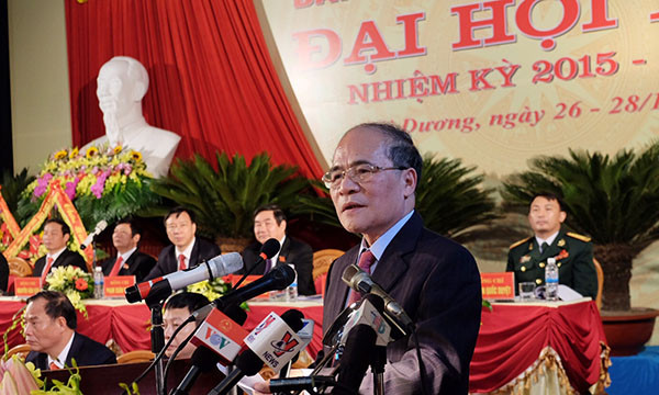 Chủ tịch Quốc hội đến dự và chỉ đạo Đại hội.