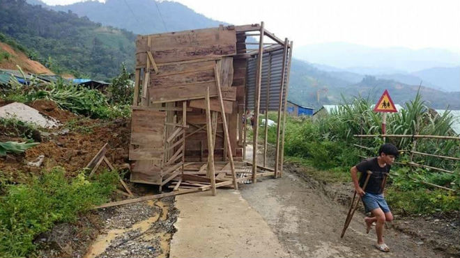 Hiện trường vụ sạt lở