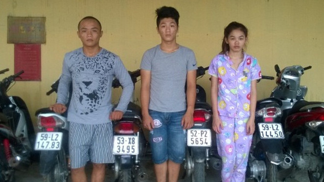 Các đối tượng tại công an.