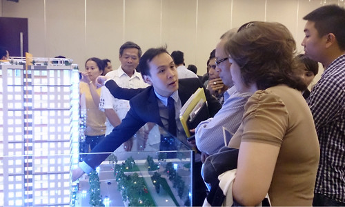 Một dự án được chào bán trong quý I/2014 có giá mềm hơn 20% các dự án cùng khu vực quận 4, TP HCM. Ảnh: Vũ Lê