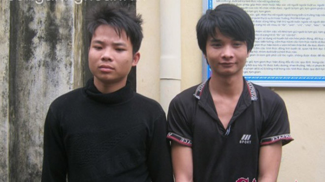 Hai đối tượng tại cơ quan điều tra