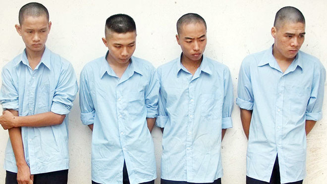 Các đối tượng Hiệp, Lực, Công, Anh (thứ tự từ trái qua)