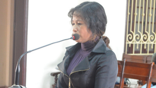 Bị cáo Liên tại phiên tòa phúc thẩm