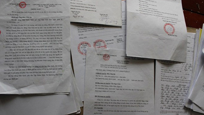 Hồ sơ, con dấu, chữ ký và phiếu thu đều là giả nhưng người dân vẫn không phát hiện.