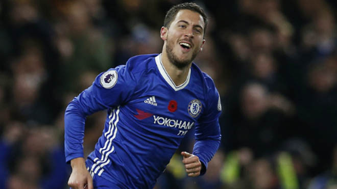 Hazard bùng nổ ở đầu mùa giải năm nay với bảy bàn sau 12 trận tại Ngoại hạng Anh. Ảnh: Reuters.