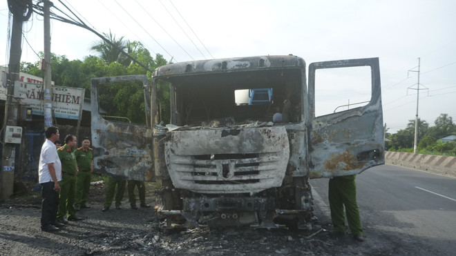 Hiện trường vụ cháy.