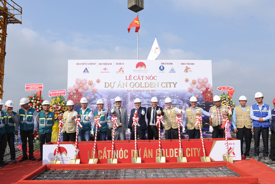 Dự án Golden City chính thức cất nóc sáng ngày 16.1.2021