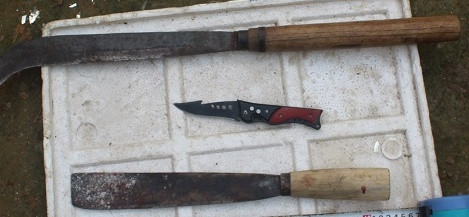 Tang vật vụ án mạng. Ảnh: Công an cung cấp