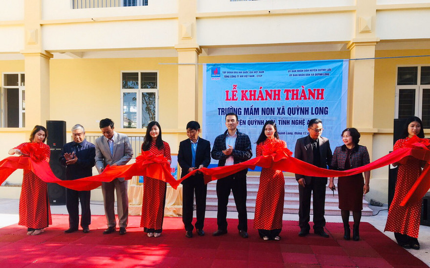 PV GAS tài trợ 4 tỷ đồng xây dựng trường mầm non Quỳnh Long