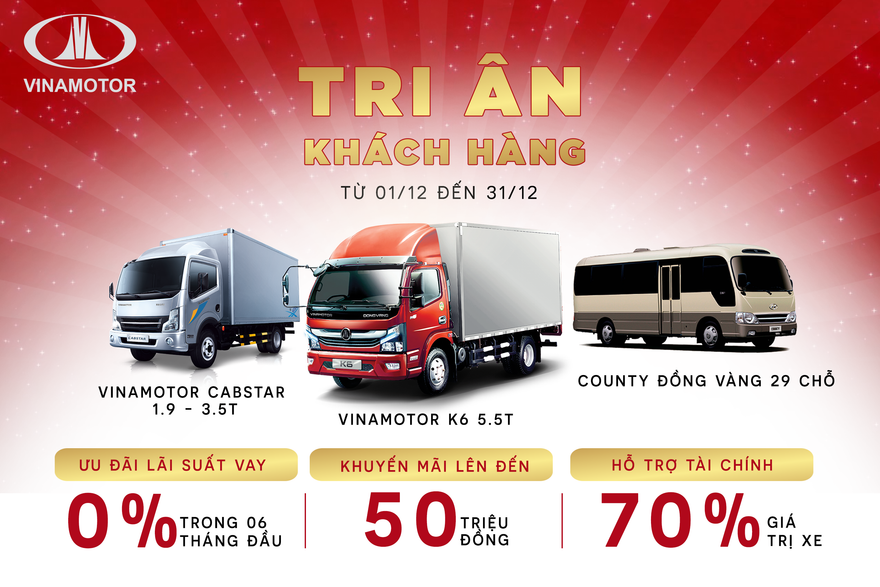 Vinamotor triển khai chương trình tri ân khách hàng dịp cuối năm