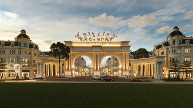 Cổng chào tráng lệ rộng 5000m2 tại Danko City Thái Nguyên