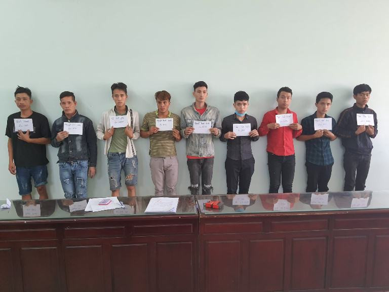 Nhóm nghi can bị bắt giữ