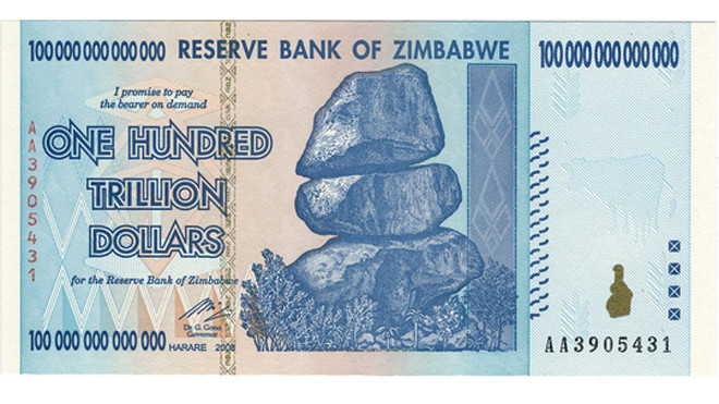 Zimbabwe bỏ đồng tiền riêng sau cuộc siêu lạm phát năm 2009. Ảnh: WIKIMEDIA