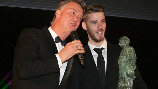 De Gea bên danh hiệu Cầu thủ Man Utd hay nhất, năm thứ ba liên tiếp. Ảnh: MUFC.