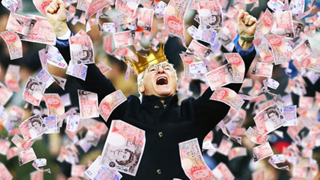 Leicester bội thu tiền thưởng sau khi giành chức vô địch Premier League