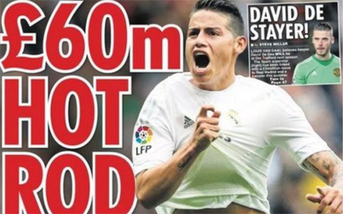 James có thể khiến Man Utd tốn tới 86 triệu đôla (60 triệu bảng).