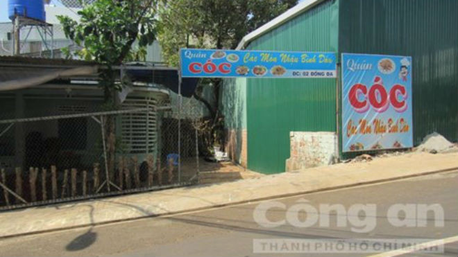 Địa điểm quán xảy ra vụ án mạng