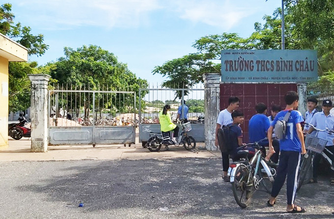 Trường THCS Bình Châu (xã Bình Châu, huyện Xuyên Mộc): Ảnh: Hắc Minh.