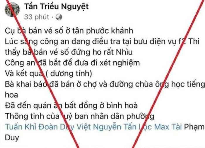 Công an triệu tập nữ sinh đăng thông tin cụ bà bán vé số mắc COVID-19 