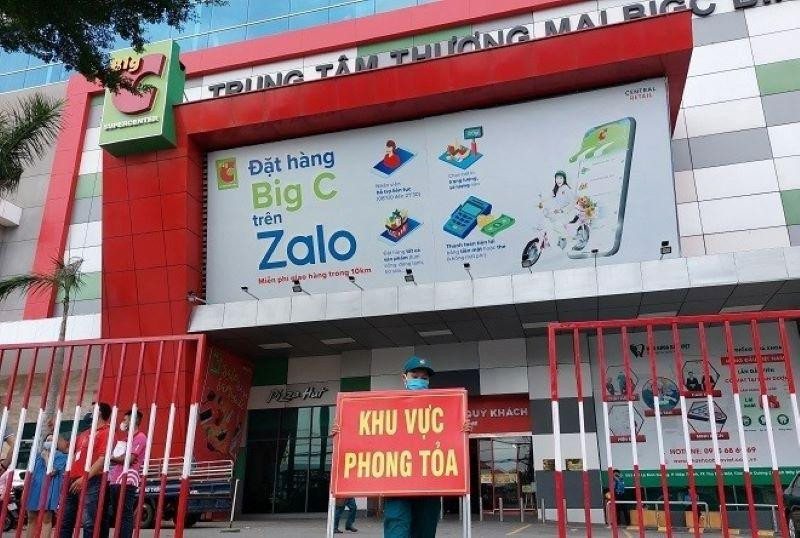 Siêu thị Big C Bình Dương tạm phong tỏa do liên quan ca dương tính