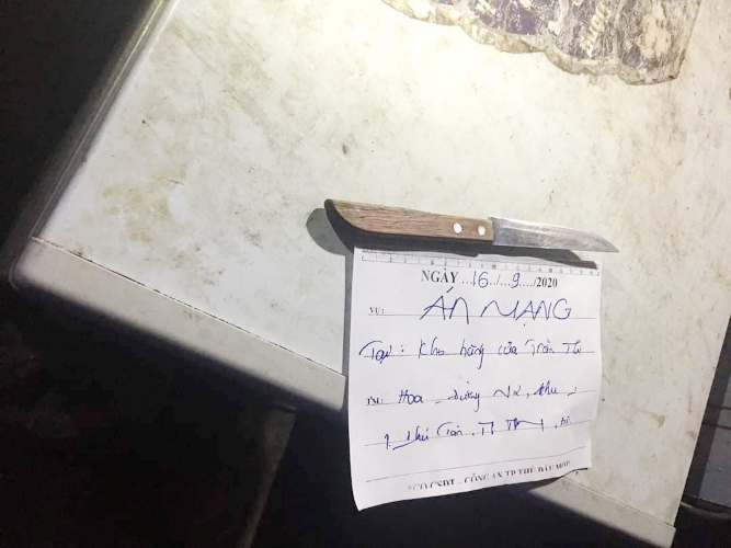 Tang vật gây án (Ảnh: Công an cung cấp)