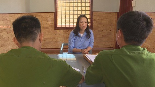 Đối tượng Đào Thanh Tâm tại cơ quan công an