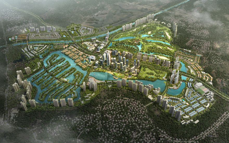 Phối cảnh tổng thể Thành phố xanh Ecopark