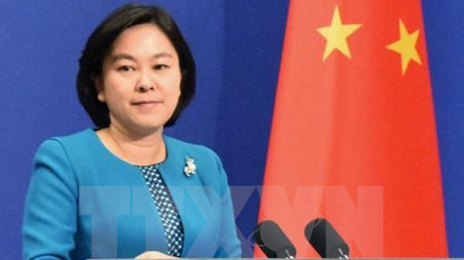 Người phát ngôn Bộ Ngoại giao Trung Quốc Hoa Xuân Oánh. (Nguồn: Kyodo/TTXVN)