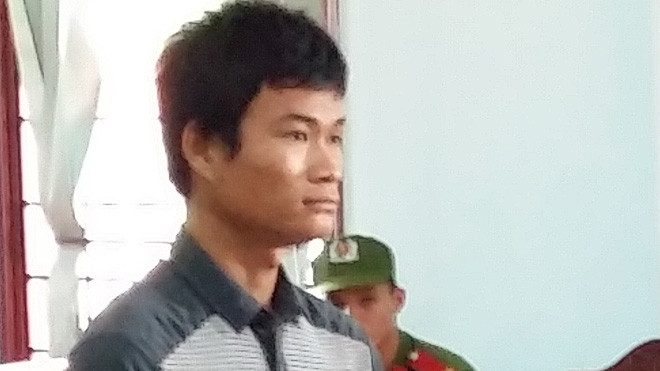 Bị cáo Chơn tại phiên tòa.