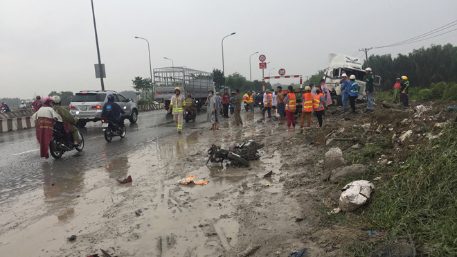 Hiện trường tai nạn.