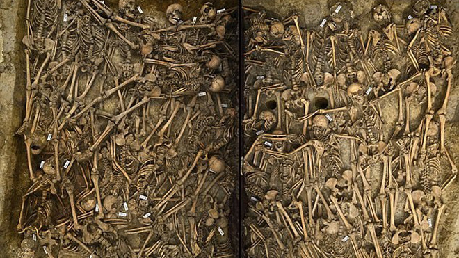 Di cốt các chiến binh được tìm thấy ở Lutzen, Đức.