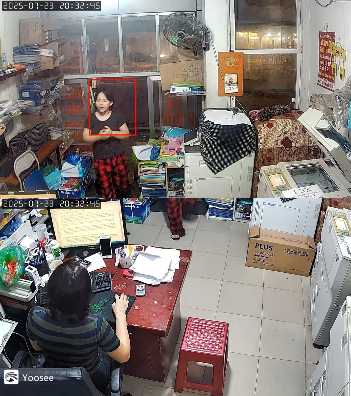 Hình ảnh nữ sinh tại cửa hàng - nơi nữ sinh vào nhờ người nhận tiền rồi đưa tiền mặt. 522663688-10172153664720074-4374589102062534814-n.jpg