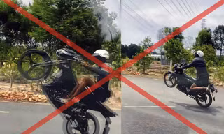 Tịch thu xe, xử lý nhiều quái xế lạng lách, 'bốc đầu' ở Đồng Nai