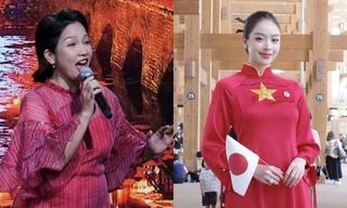 Mỹ Linh cất cao giọng hát 'chuẩn diva' và Hoa hậu Thanh Thủy diện áo dài cùng quảng bá văn hóa Việt tại 'Expo 2025'