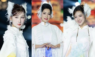 Các 'nàng Hậu' đình đám 'thả dáng' thướt tha, lan tỏa nét đẹp Việt tại Lễ hội Áo dài TP. HCM, năm 2026