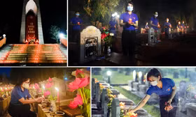 Lung linh ánh nến tri ân các Anh hùng liệt sỹ