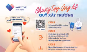 Cùng ủng hộ xây trường qua tài khoản thiện nguyện của báo Tiền Phong