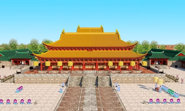 Thêm bước tiến trong lộ trình phục dựng điện Kính Thiên
