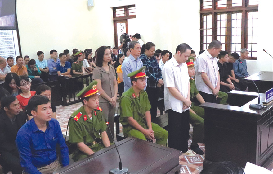 Toàn cảnh phòng xét xử. Ảnh: Nguyễn Hoàn