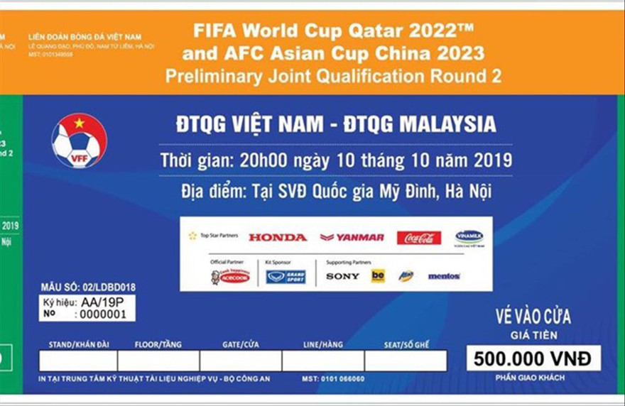 Thông báo bán vé online