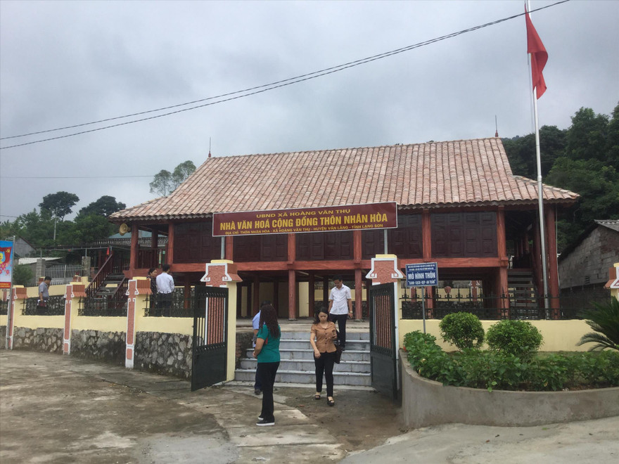 Thôn Nhân Hòa, nơi anh Thụ sinh ra và lớn lên đạt thôn kiểu mẫu. Ảnh: Duy Chiến