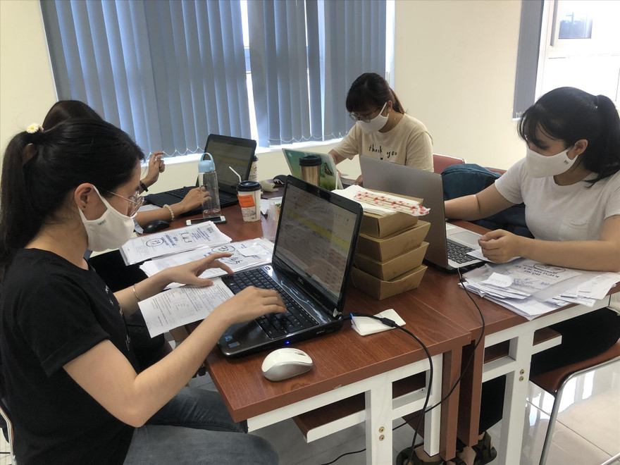 Sinh viên ngành Y chung tay hỗ trợ đẩy lùi dịch COVID-19Ảnh: Uyên Phương 