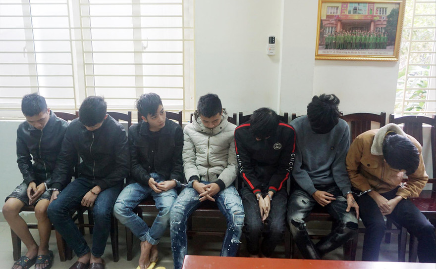 Nhóm đối tượng bị bắt giữ 