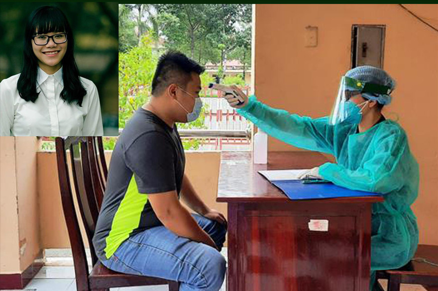 Bác sĩ Trần Thị Quỳnh Trang làm nhiệm vụ trong khu cách ly Ảnh: NVCC