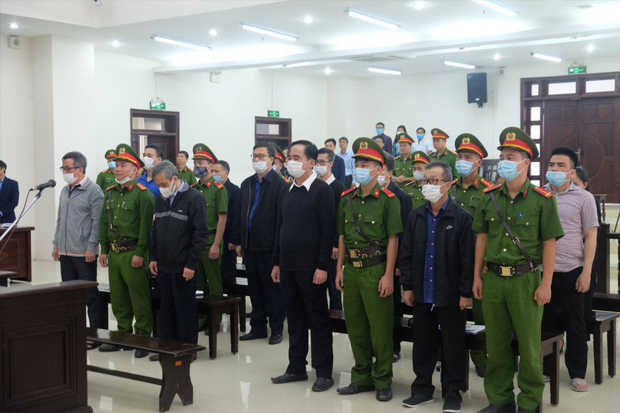 Các bị cáo tại tòa 