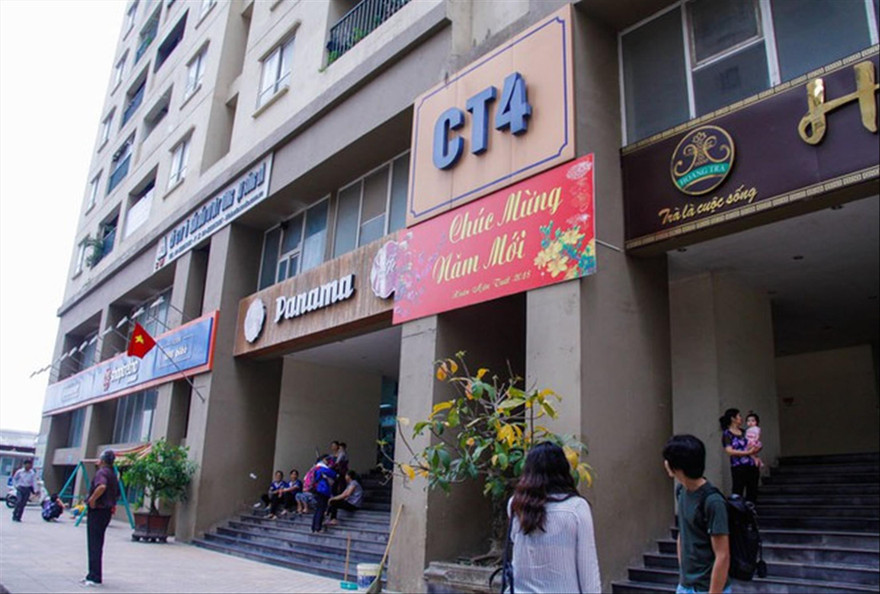 Công trình chung cư CT4 tại Khu đô thị mới Văn Khê (Hà Đông) thuộc Cty cổ phần Sông Đà 1 nhiều năm vi phạm PCCC Ảnh: PV 